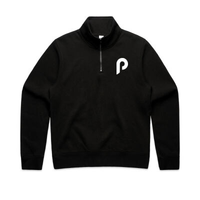 White Icon Ladies Zip Crew Thumbnail
